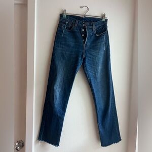 Levi's Women's Dark Blue Straight Leg Jeans